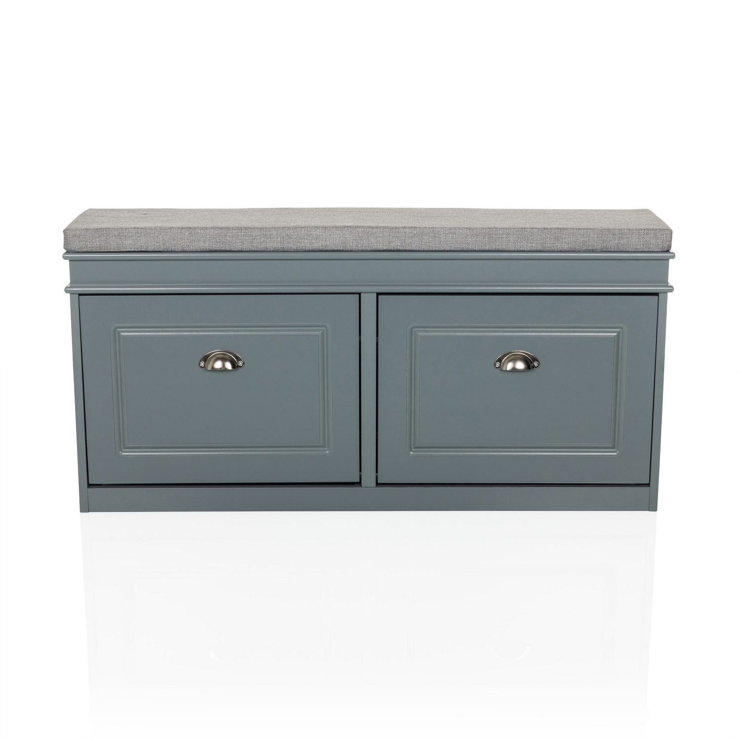 B-Ware Hjh Living Schuhschrank Sitzbank Garderobenbank Schuhe Aufbewahrung Grau 104 Cm - 4064323038399