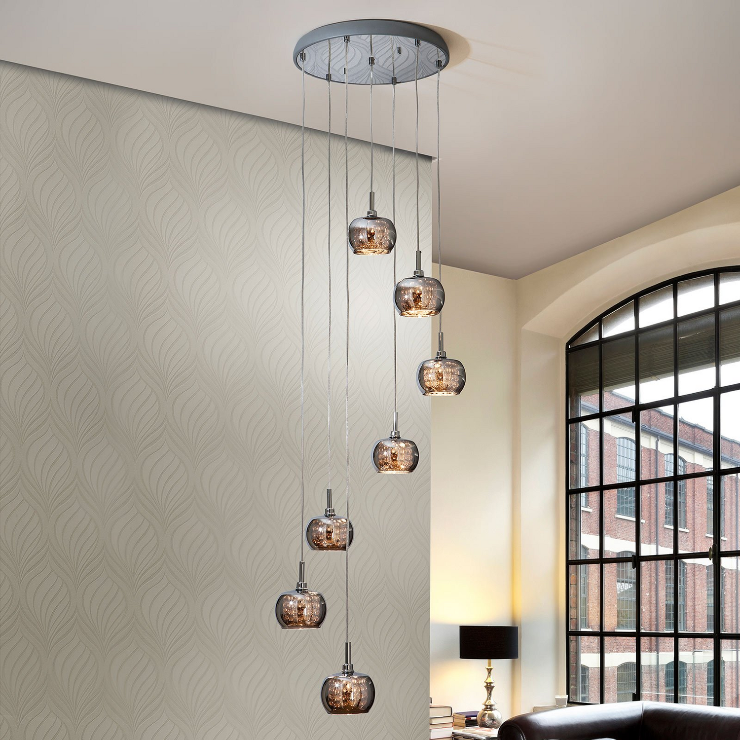 Schuller Valencia Led Hängelampe Pendelleuchte Kristalllampe Chrom Transparent   B-Ware - 8435435313050