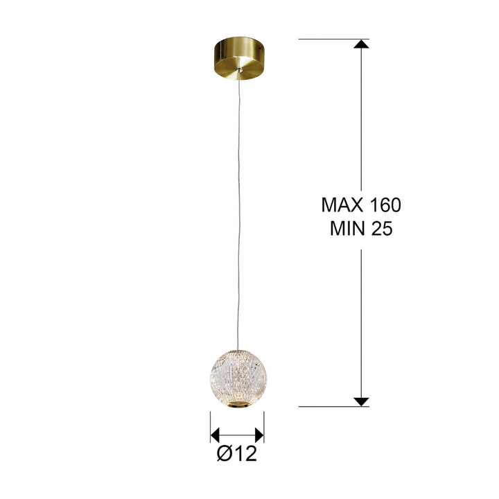 Schuller Valencia Led Hängeleuchte Pendellampe Led Lampe Gold Klar Einflammig 6 W B-Ware - 8435435332006