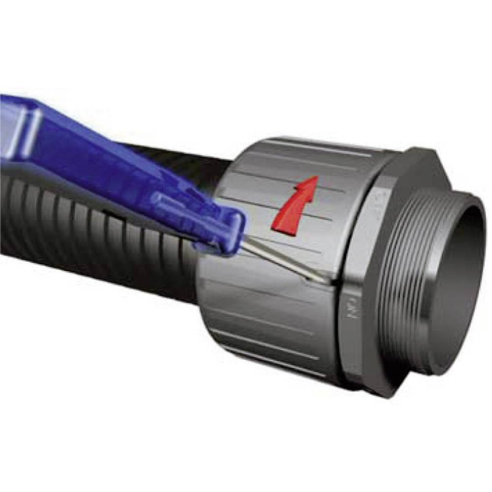 HellermannTyton Wellrohr Schutzschlauch Polypropylen 11,8 mm Schwarz 20 Meter - 2050001311689