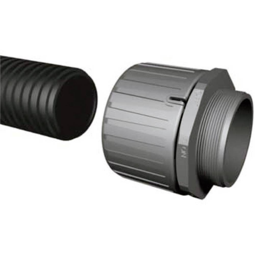 HellermannTyton Wellrohr Schutzschlauch Polypropylen 11,8 mm Schwarz 20 Meter - 2050001311689