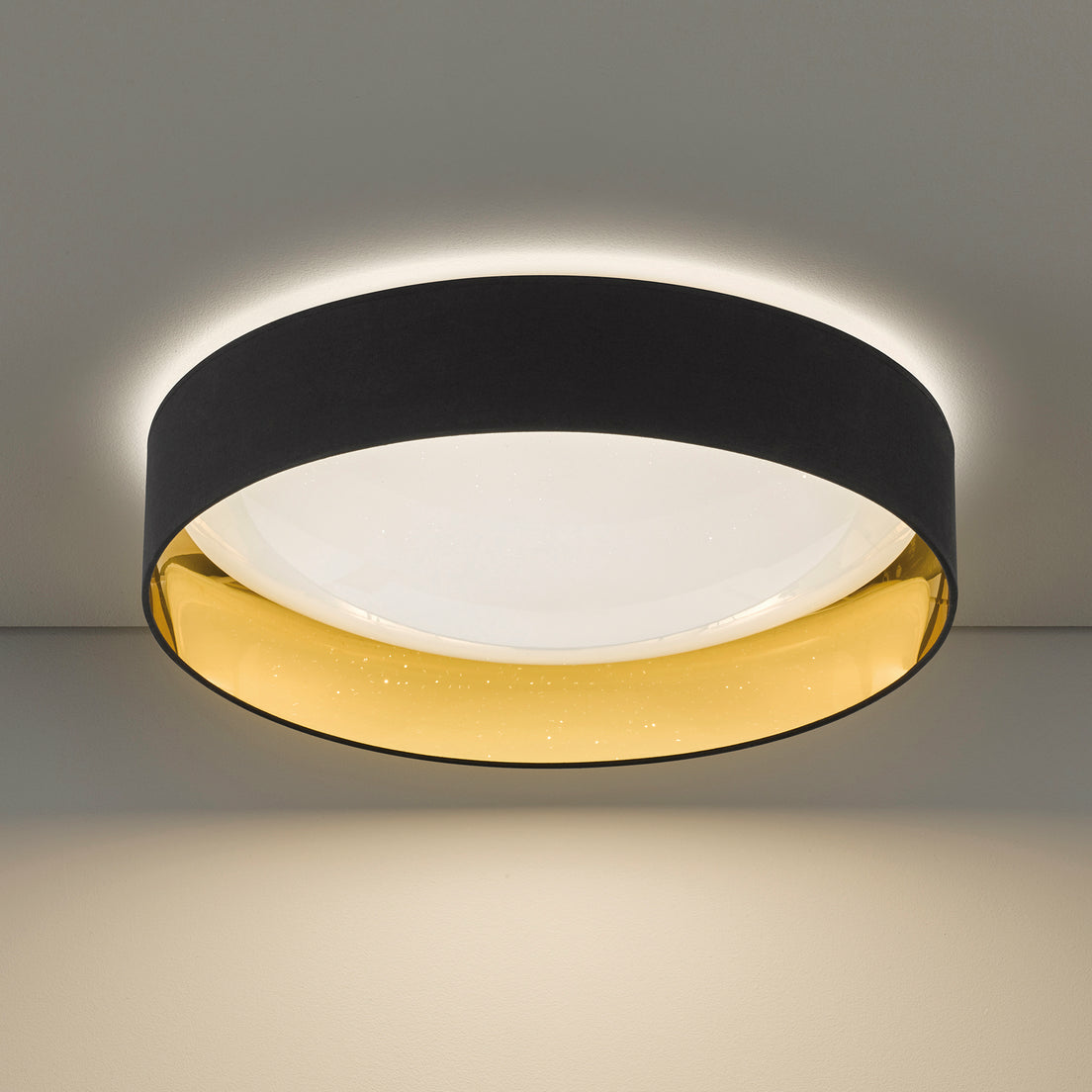 B-Ware Fischer & Honsel Schwarz Goldene Led Deckenlampe Deckenlampe Lampe Sete ø40cm - 4001133203081