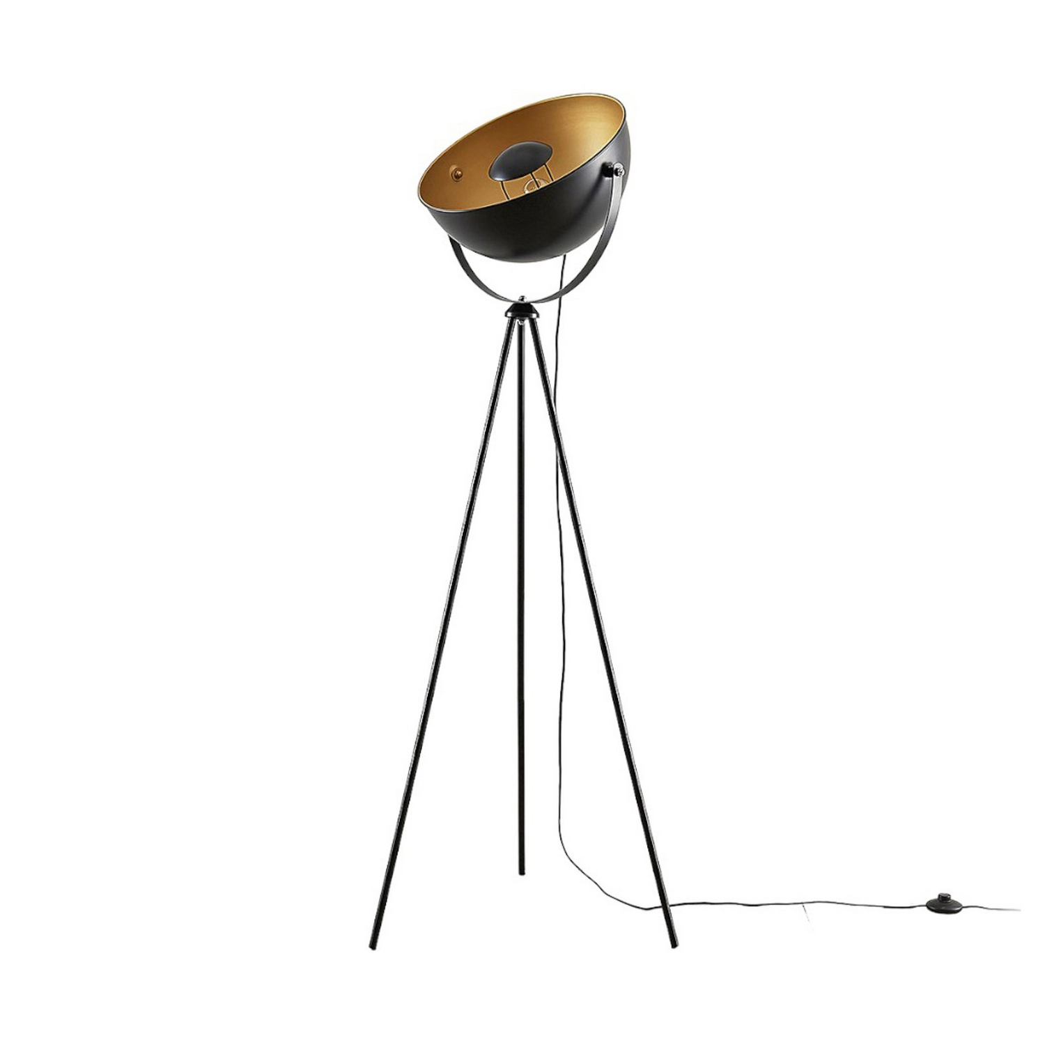 B-Ware Lindby Tripod Stehlampe Meline Lampe Wohnzimmerlampe Schwarz Gold Siehe Text - 4251096545791