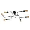 B-Ware Lucide Schwarze Deckenleuchte Lester Deckenlampe Lampe Leuchte 6 Flammig Schwarz - 5411212210890