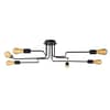 B-Ware Lucide Schwarze Deckenleuchte Lester Deckenlampe Lampe Leuchte 6 Flammig Schwarz - 5411212210890