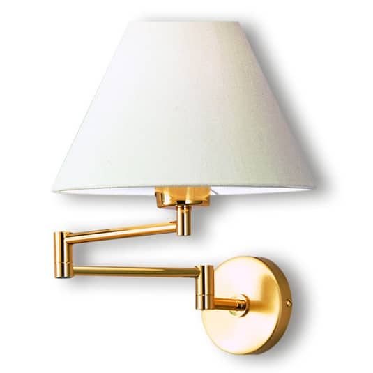 B-Ware Knapstein Schwenkbare Wandleuchte Wandleuchte Lampe Leuchte Livas Messing Polier - 4250035818217