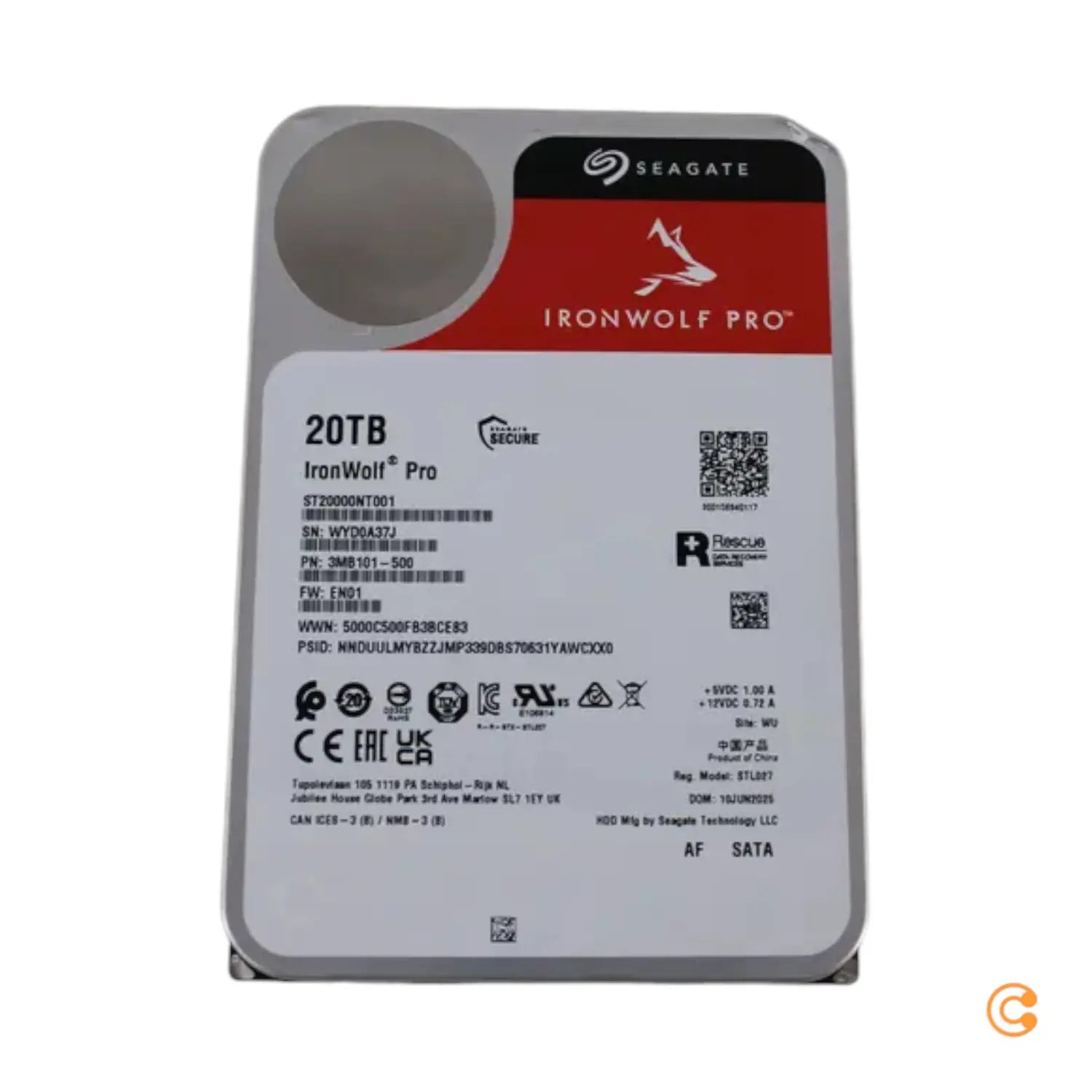C-Ware Seagate Festplatte Laufwerk Iron Wolf Pro 3.5 Zoll 20 Tb Siehe Text/Foto - 8719706432276