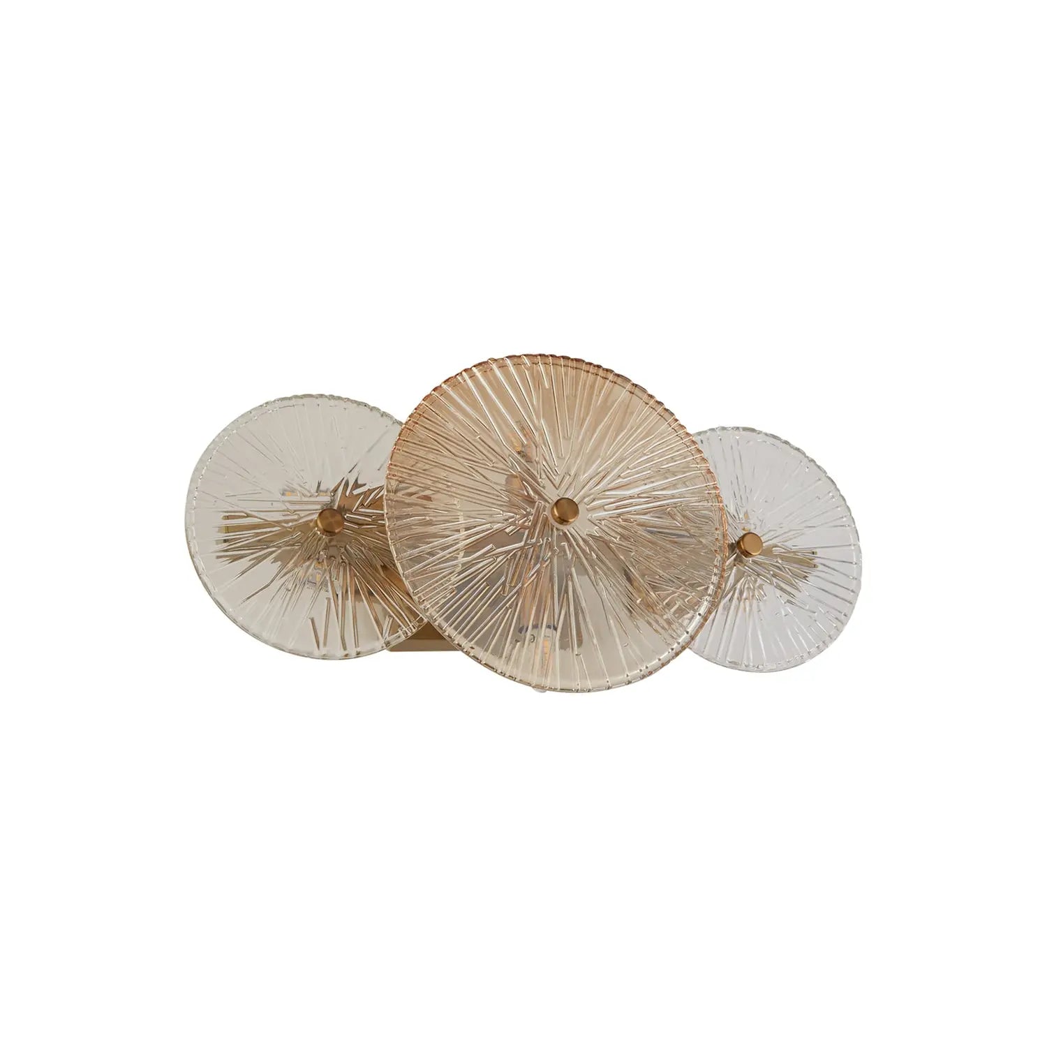 B-Ware Searchlight Deckenleuchte Wagon Wheel Bernstein Messing Glas 6 Flammig G9 Led - 5053423247632