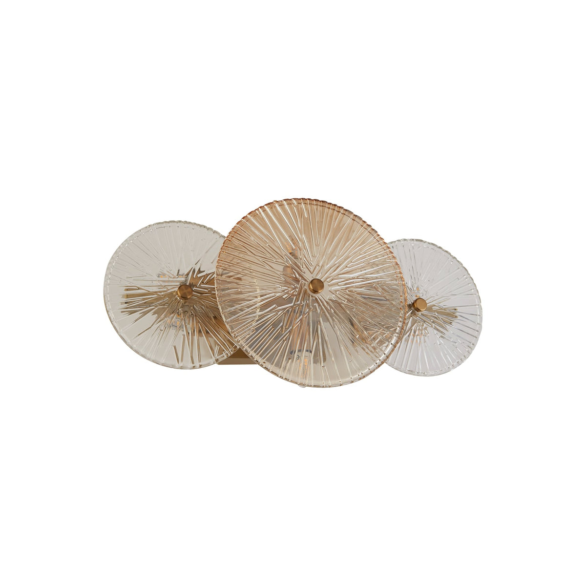 Searchlight Deckenleuchte Wagon Wheel Bernstein Messing Glas 6-flammig G9 LED - 5053423247632