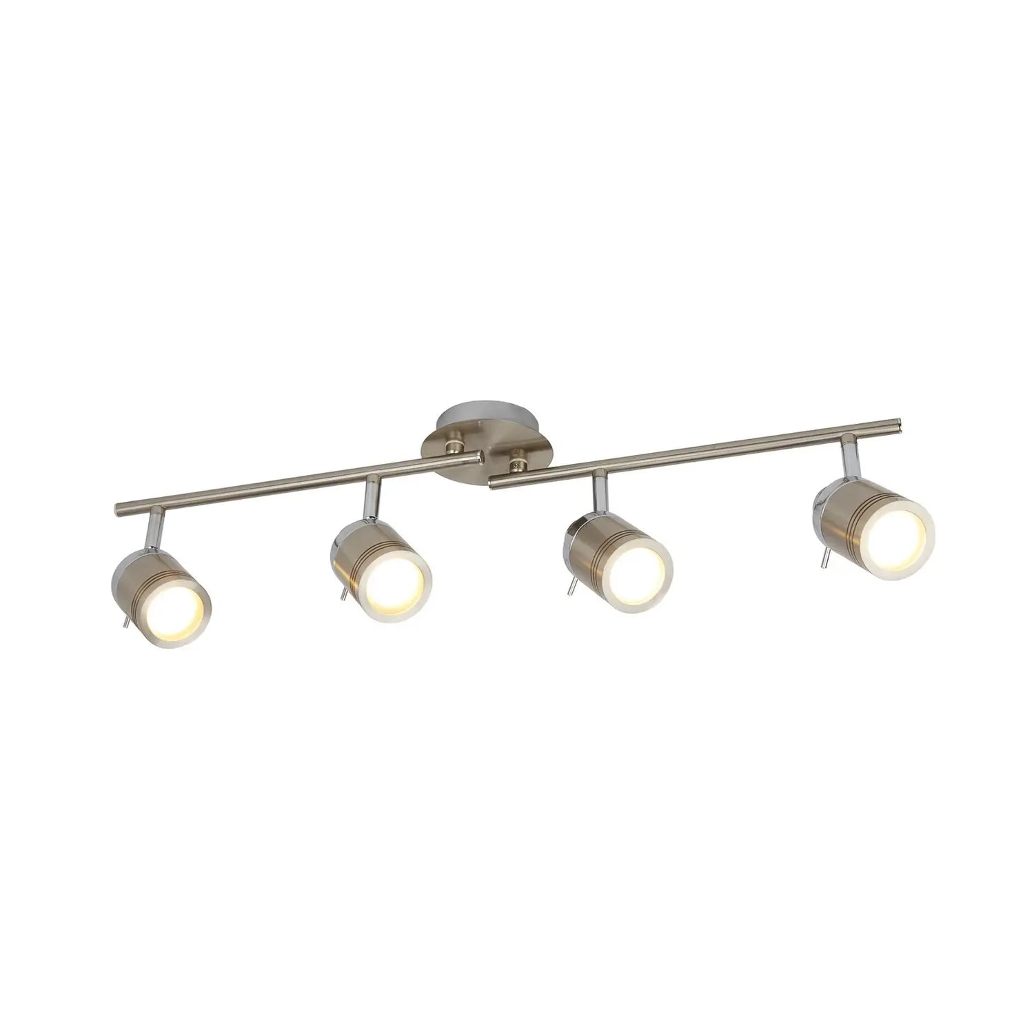 B-Ware Searchlight Deckenstrahler Deckenleuchte Samson Silber Stahl Ip44 Led 4 Flammig - 5053423096780