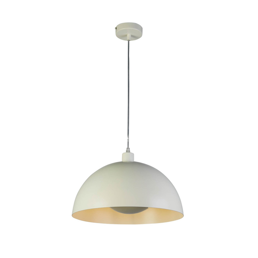 Searchlight Hängeleuchte Pendelleuchte Mars Creme Stahl 40 Cm Deckenleuchte B-Ware - 5053423274324