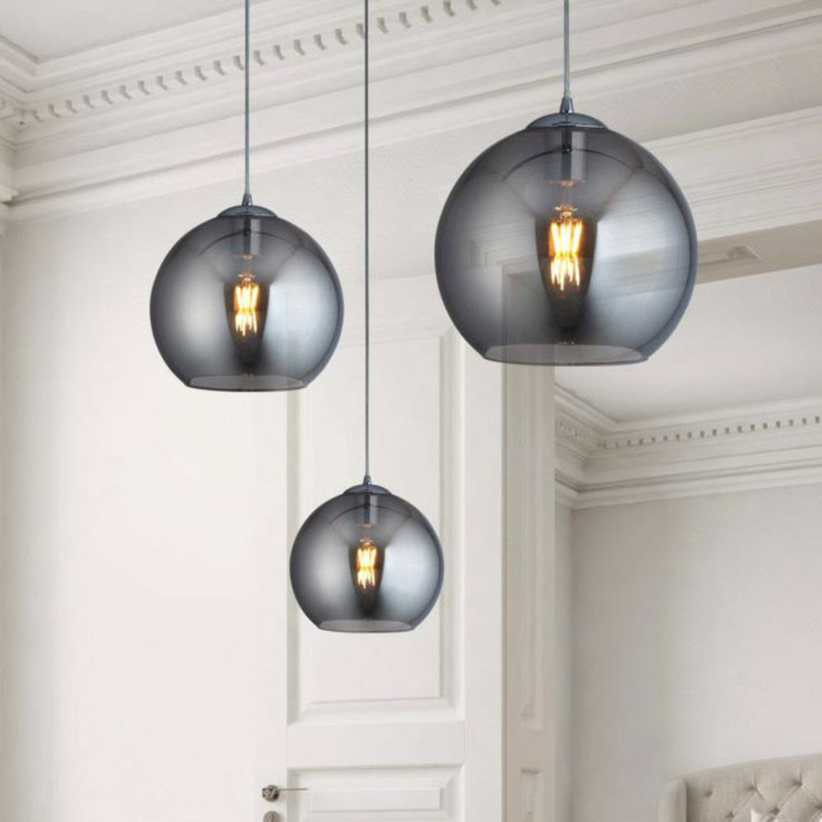 Searchlight Hängeleuchte Balls Deckenlampe Pendelleuchte Deko-Deckenlampe E27 - 5053423096186