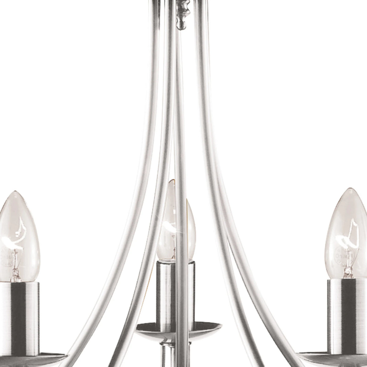 Searchlight Kronleuchter Maypole satin silber fünfflammig Deckenlampe Lampe Deko - 5053423021034