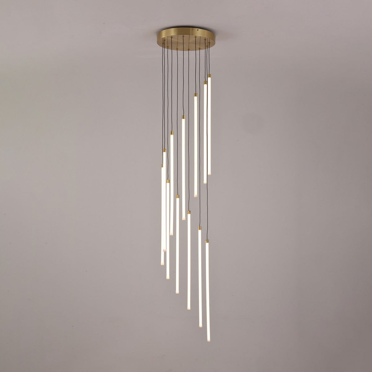 Searchlight LED Hängeleuchte Pendelleuchte Flare messingfarben Metall Silikon 35 - 5053423301945