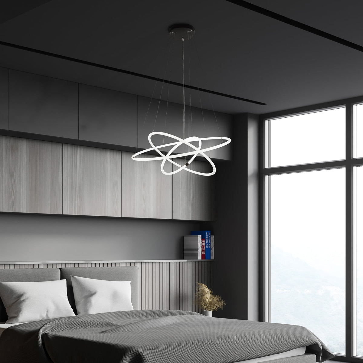 searchlight Hängeleuchte Pendelleuchte LED Acryl dimmbar weiß Revolve 3 flammig - 5053423189451