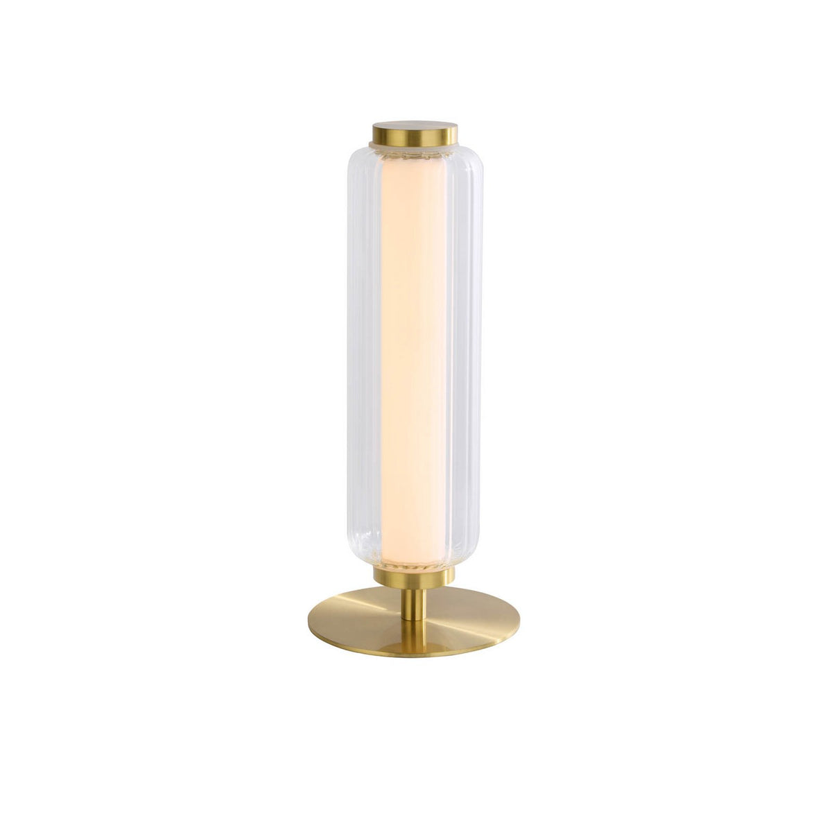Searchlight Tischleuchte Lampe LED gold Stahl Glas dimmbar Schalter Kabel - 5053423273129