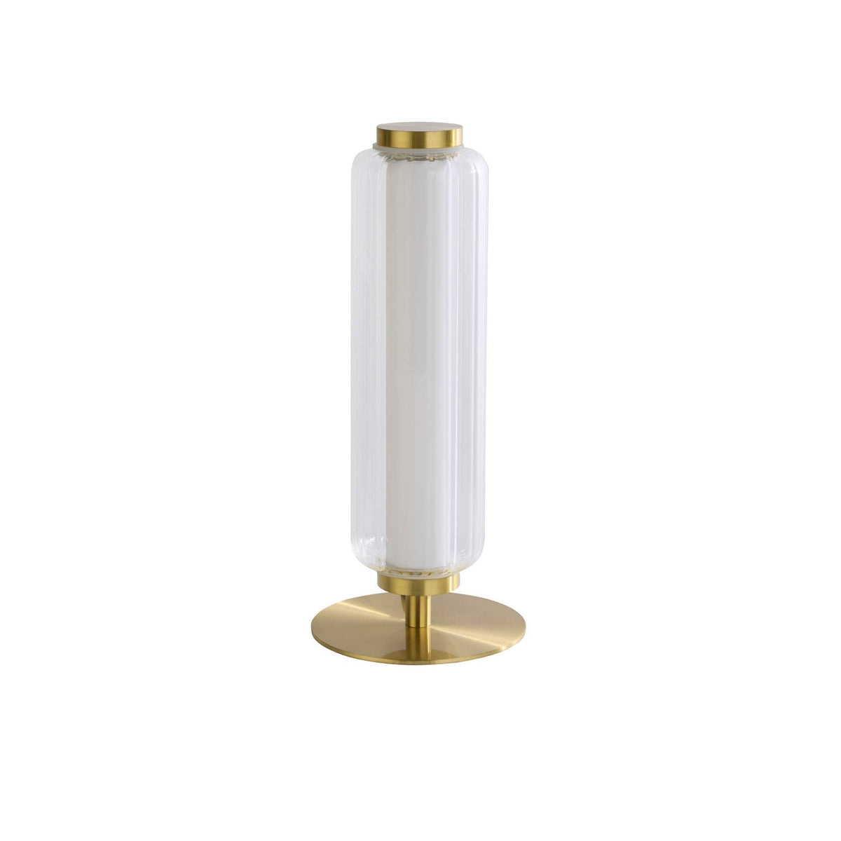 Searchlight Tischleuchte Lampe LED gold Stahl Glas dimmbar Schalter Kabel - 5053423273129