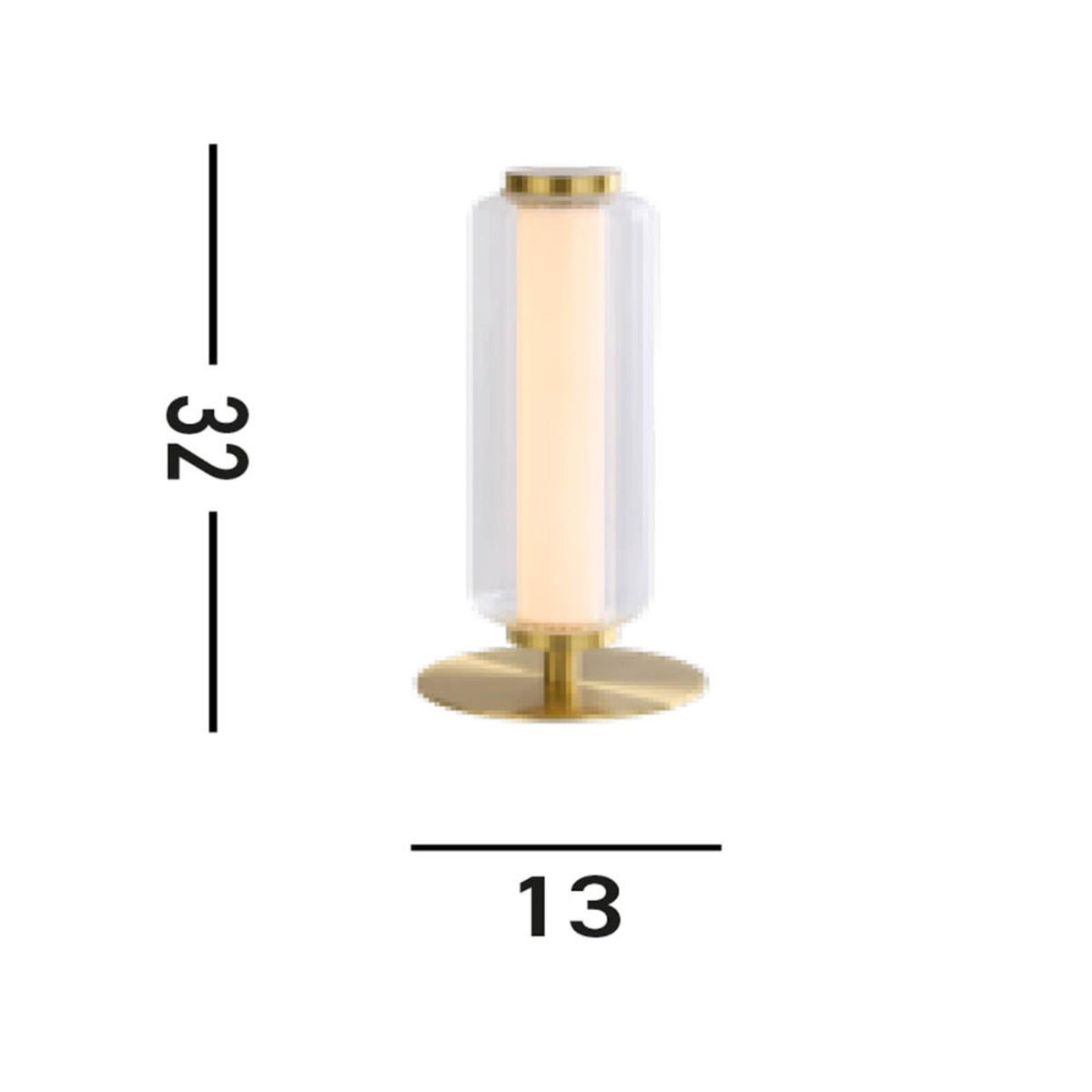 Searchlight Tischleuchte Lampe LED gold Stahl Glas dimmbar Schalter Kabel - 5053423273129