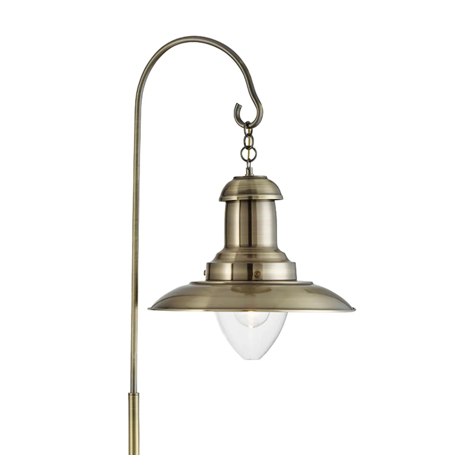B-Ware Searchlight Stehlampe Stehleuchte Fisherman Metall Altmessingfarben E27 161 Cm - 5053423062266