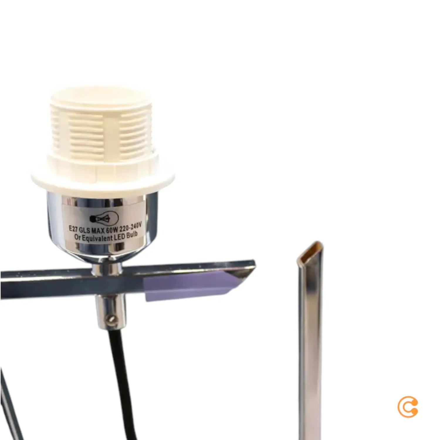 C-Ware Searchlight Stehleuchte Standlampe Catalina Glas E27 Chrom 144cm Siehe Text/Foto - 5053423097886