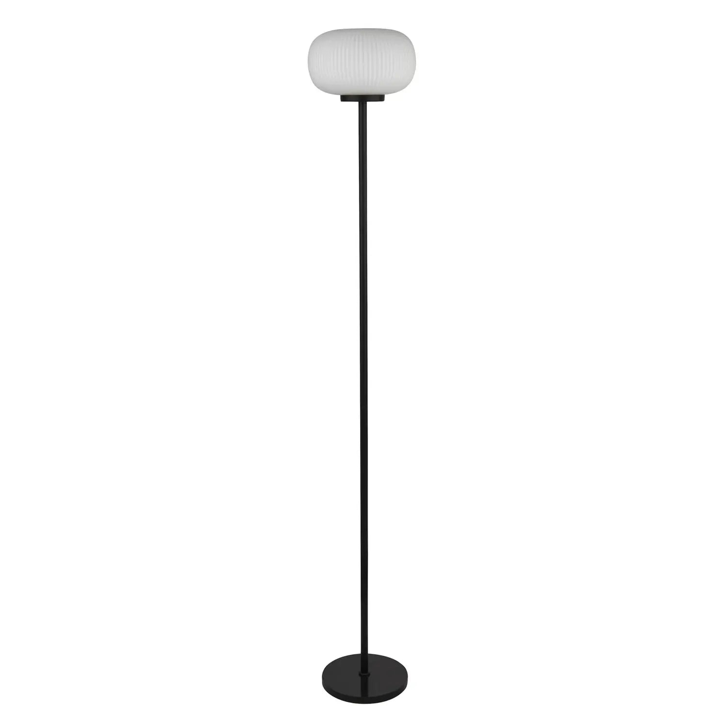 B-Ware Searchlight Stehleuchte Lumina Standlampe Wohnzimmer Glas Schirm Weiß Modern - 5053423168234