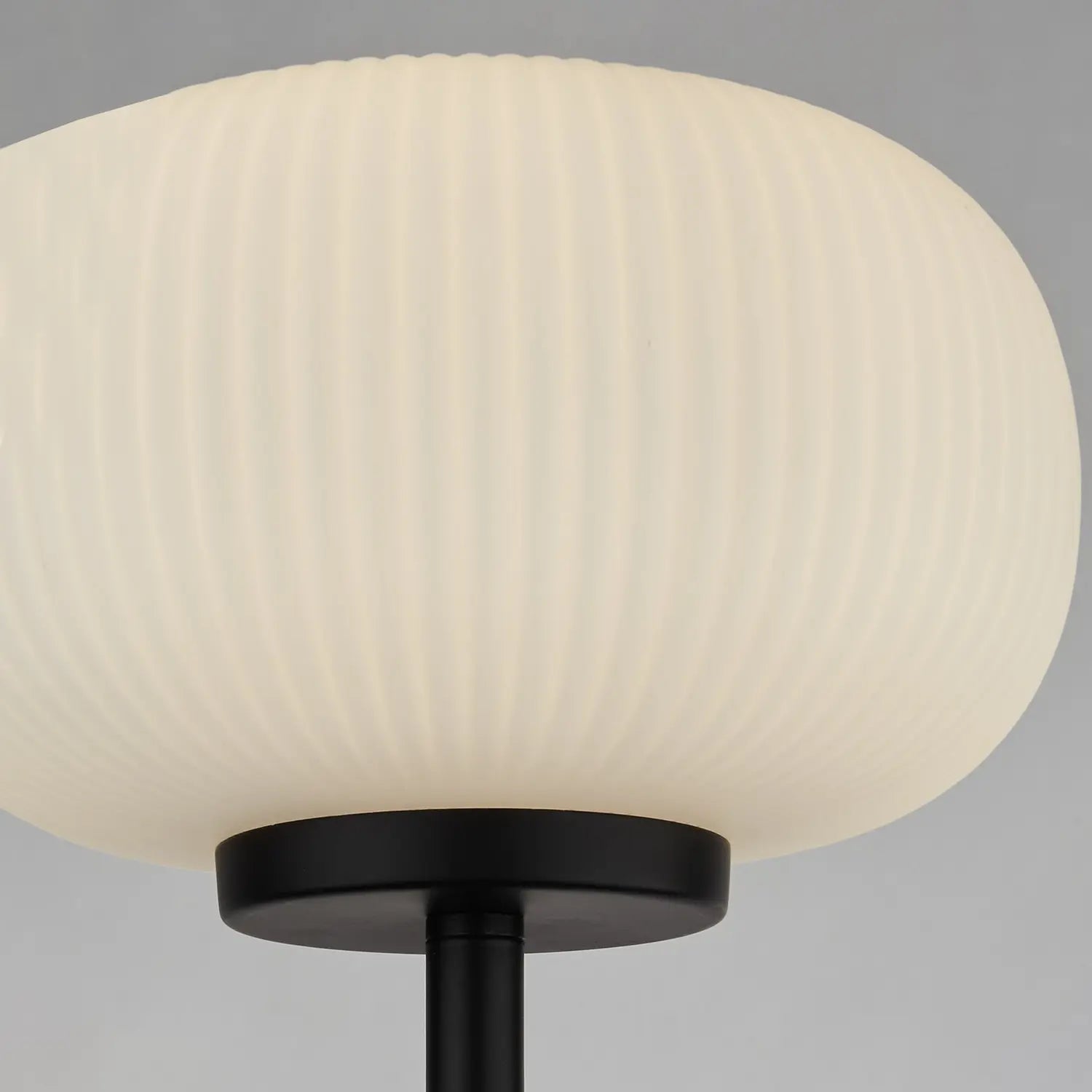 B-Ware Searchlight Stehleuchte Lumina Standlampe Wohnzimmer Glas Schirm Weiß Modern - 5053423168234
