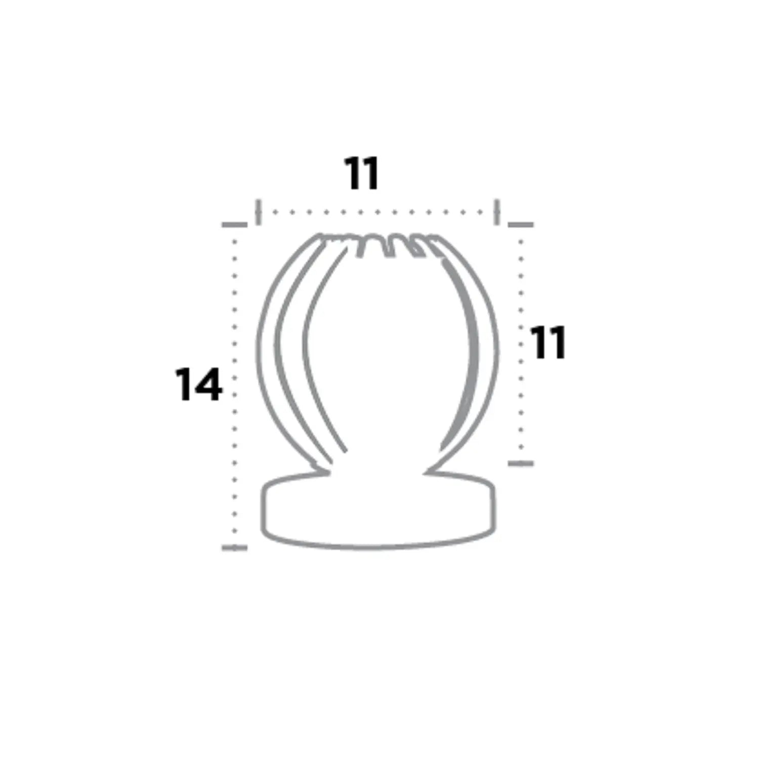 B-Ware Searchlight Tischlampe Tischleuchte Claw Touchfunktion Transparent Chrom Dimmbar - 5053423025049