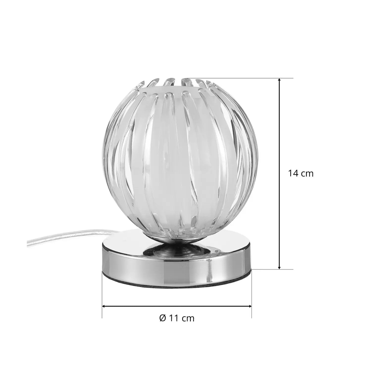 B-Ware Searchlight Tischlampe Tischleuchte Claw Touchfunktion Transparent Chrom Dimmbar - 5053423025049