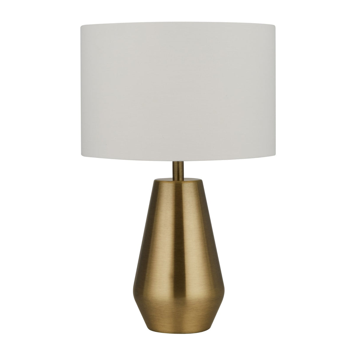 Searchlight Tischleuchte Tischlampe Laynie Textil Stahl creme Schalter 24cm 322 - 5053423176192