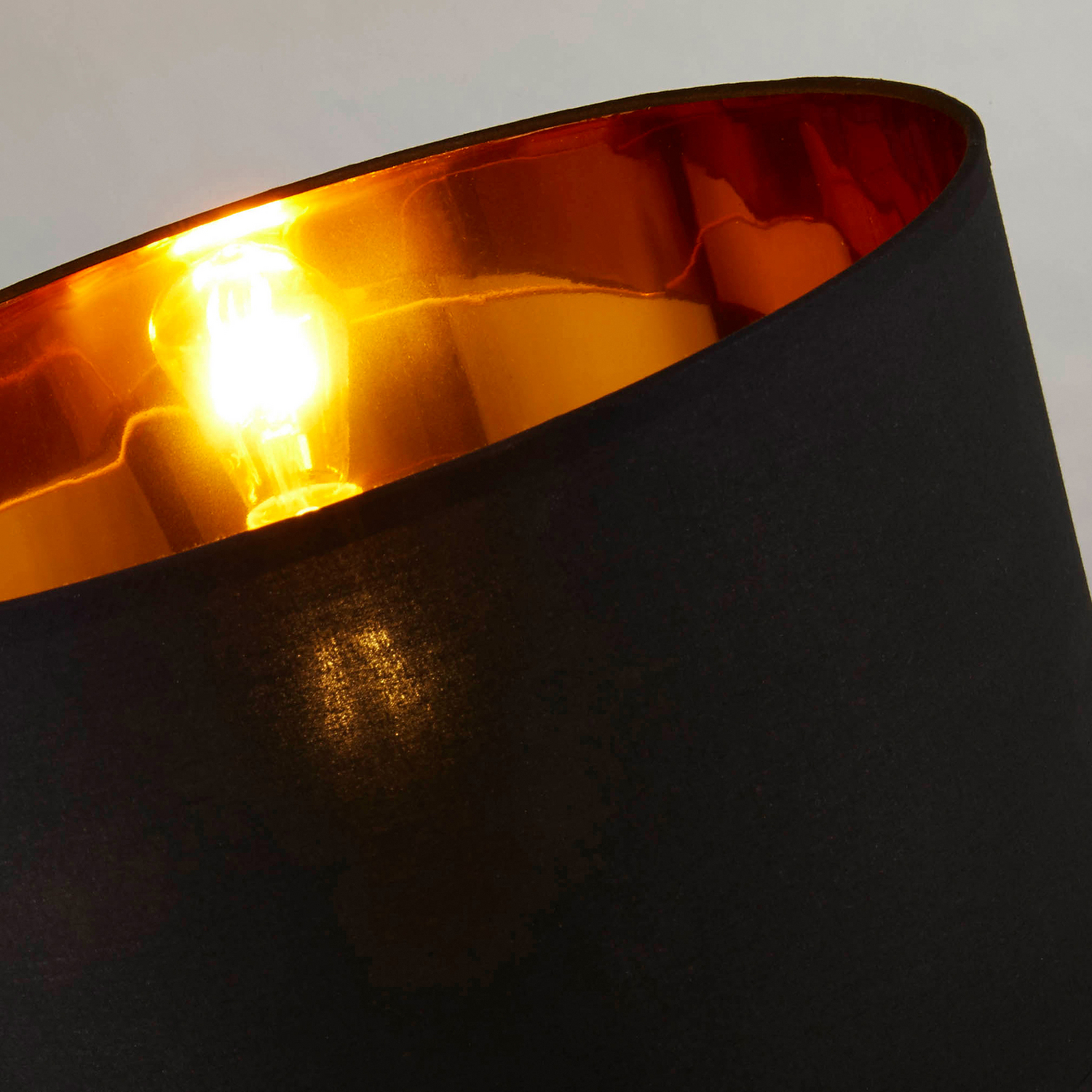 Searchlight Tischleuchte Lampe Orbit Schwarz Gold Textil Höhe 58,5 Cm Leuchte B-Ware
