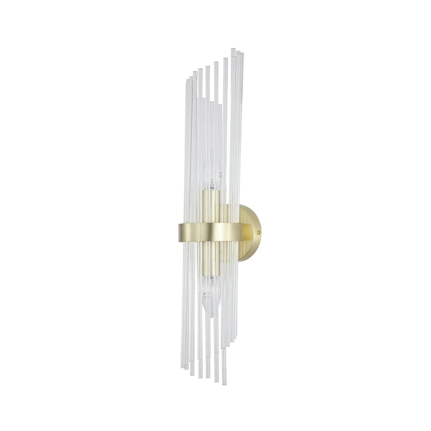 B-Ware Searchlight Wandlampe Wandleuchte Lara Glas Metall Gold Dimmbar 56 Cm E14 Led - 5053423301488