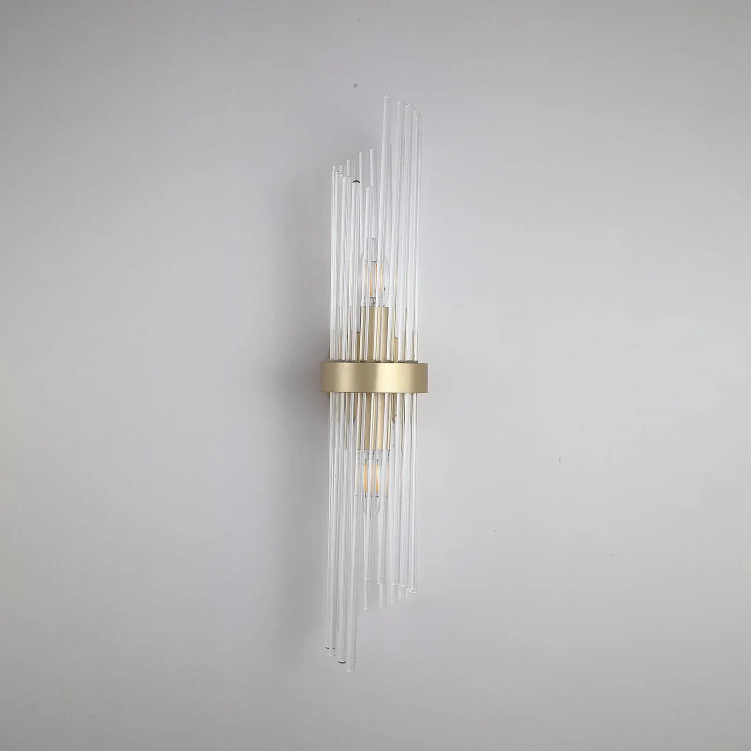 B-Ware Searchlight Wandlampe Wandleuchte Lara Glas Metall Gold Dimmbar 56 Cm E14 Led - 5053423301488