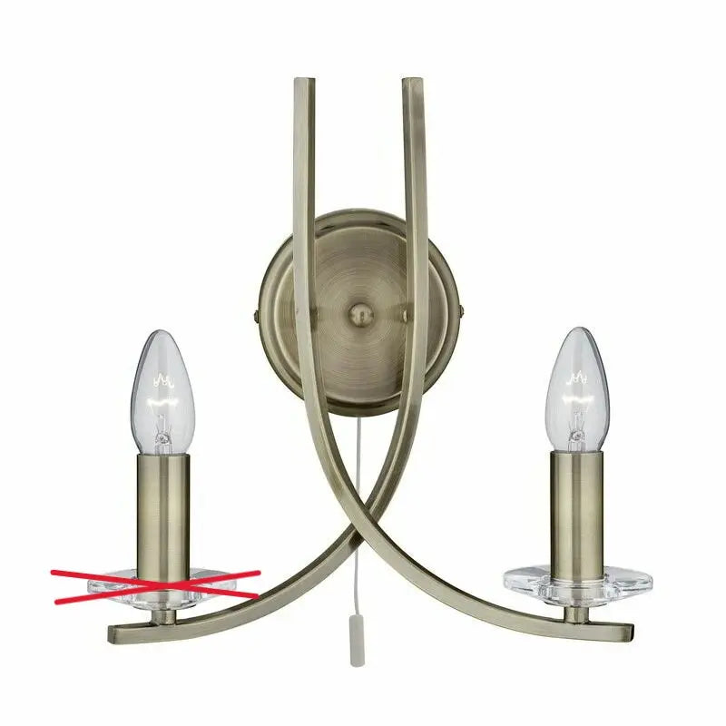 B-Ware Searchlight Wandleuchte Ascona Wandlampe 2 Flammig Leuchte E14 Siehe Text/Foto - 5053423020570