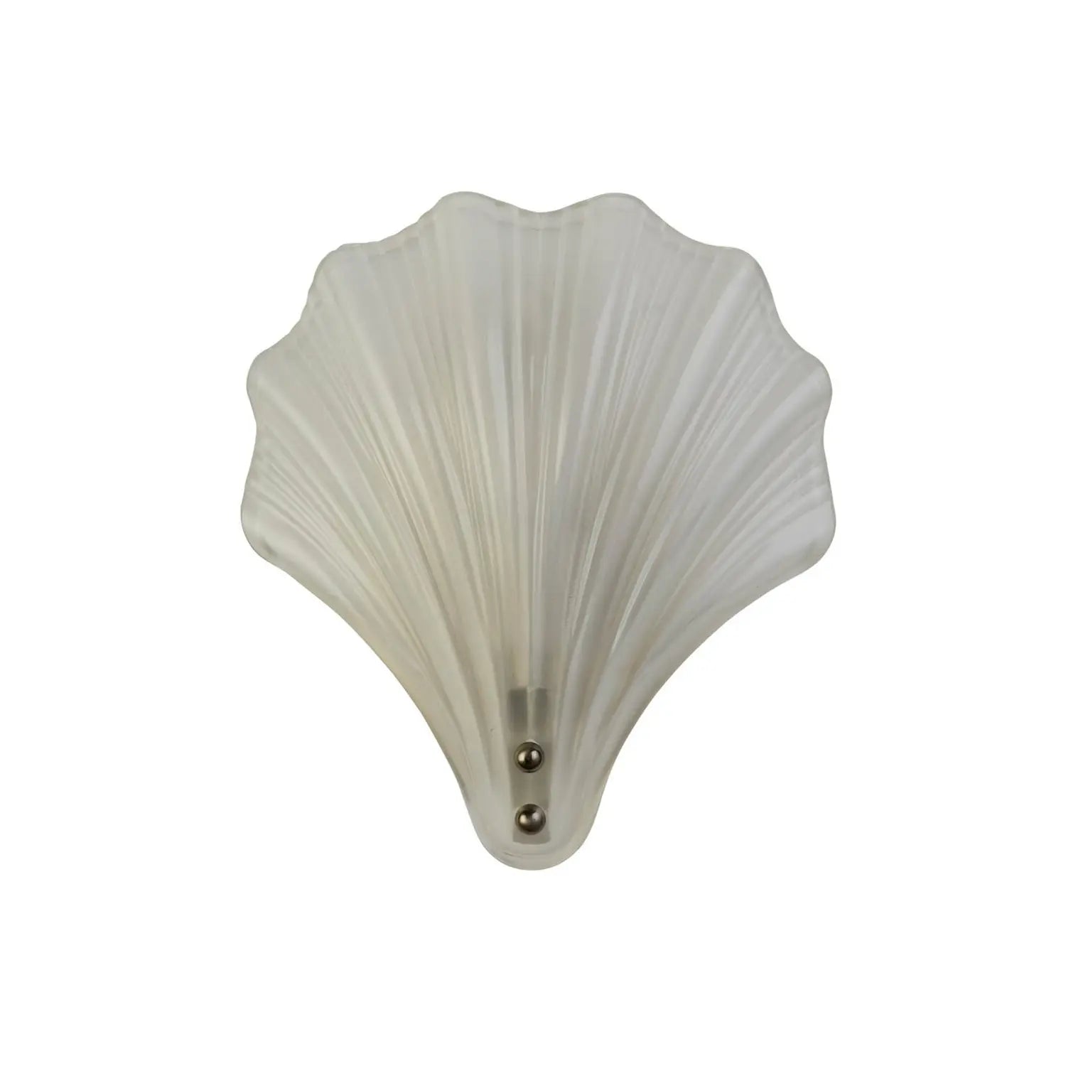 B-Ware Searchlight Wandleuchte Leuchte Shell Weiß Satiniert Muschelform Glas Ip44