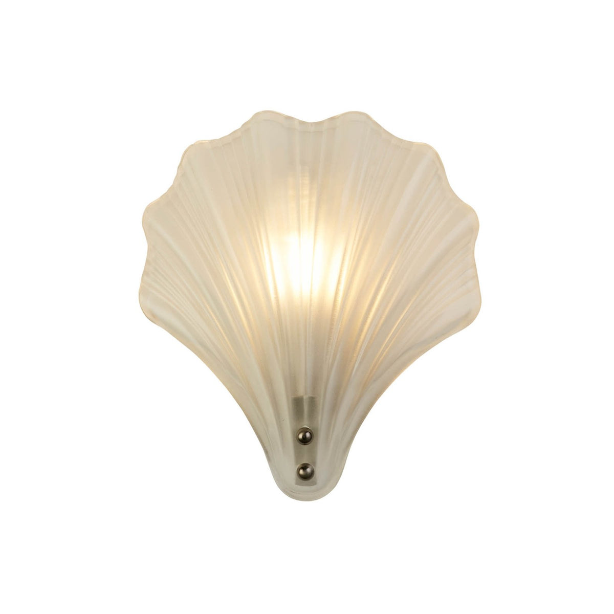 Searchlight Wandleuchte Leuchte Shell weiß satiniert Muschelform Glas IP44102 - 5053423271125