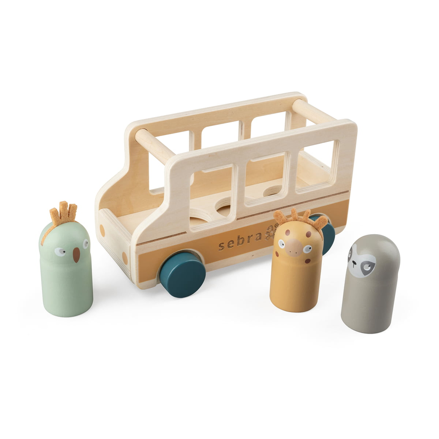 Sebra Holzbus Spielzeugbus Holzspielzeug Wildlife Farben Siehe Text/Foto B-Ware - 5704680067562