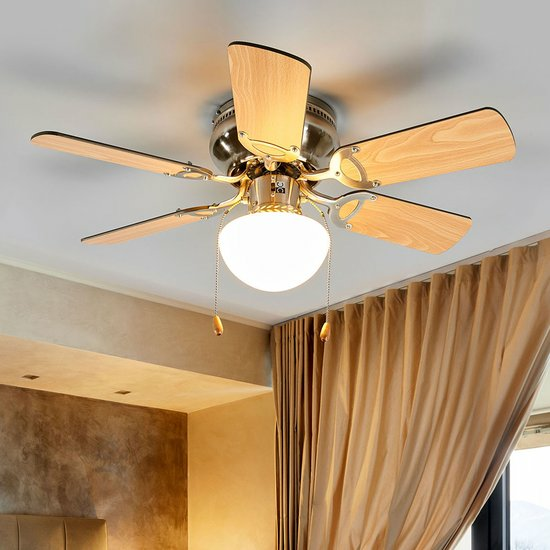 B-Ware Lindby Deckenventilator Ventilator Deckenlampe Flavio Deckenlampe ø 76 Cm84 - 4251096539332