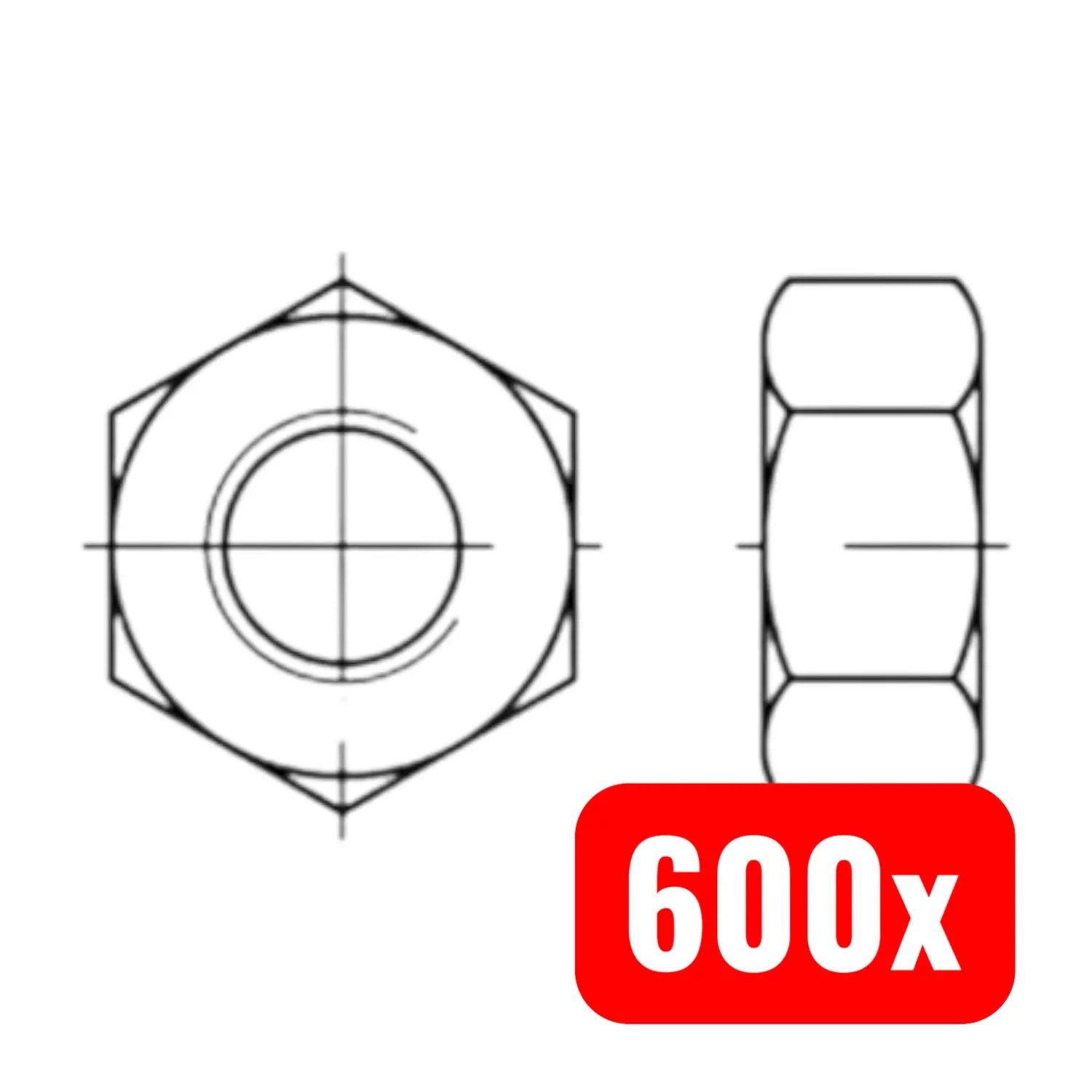 B-Ware Reyher Sechskantmutter Mutter Feingewinde Din 934 Stahl 12 Mm Blank 600 Stück - 4043952282472