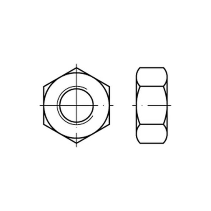 6 Au Sechskantmutter Mutter Feingewinde M32x1,5 Stahl Blank Din934 10 Stück       B-Ware