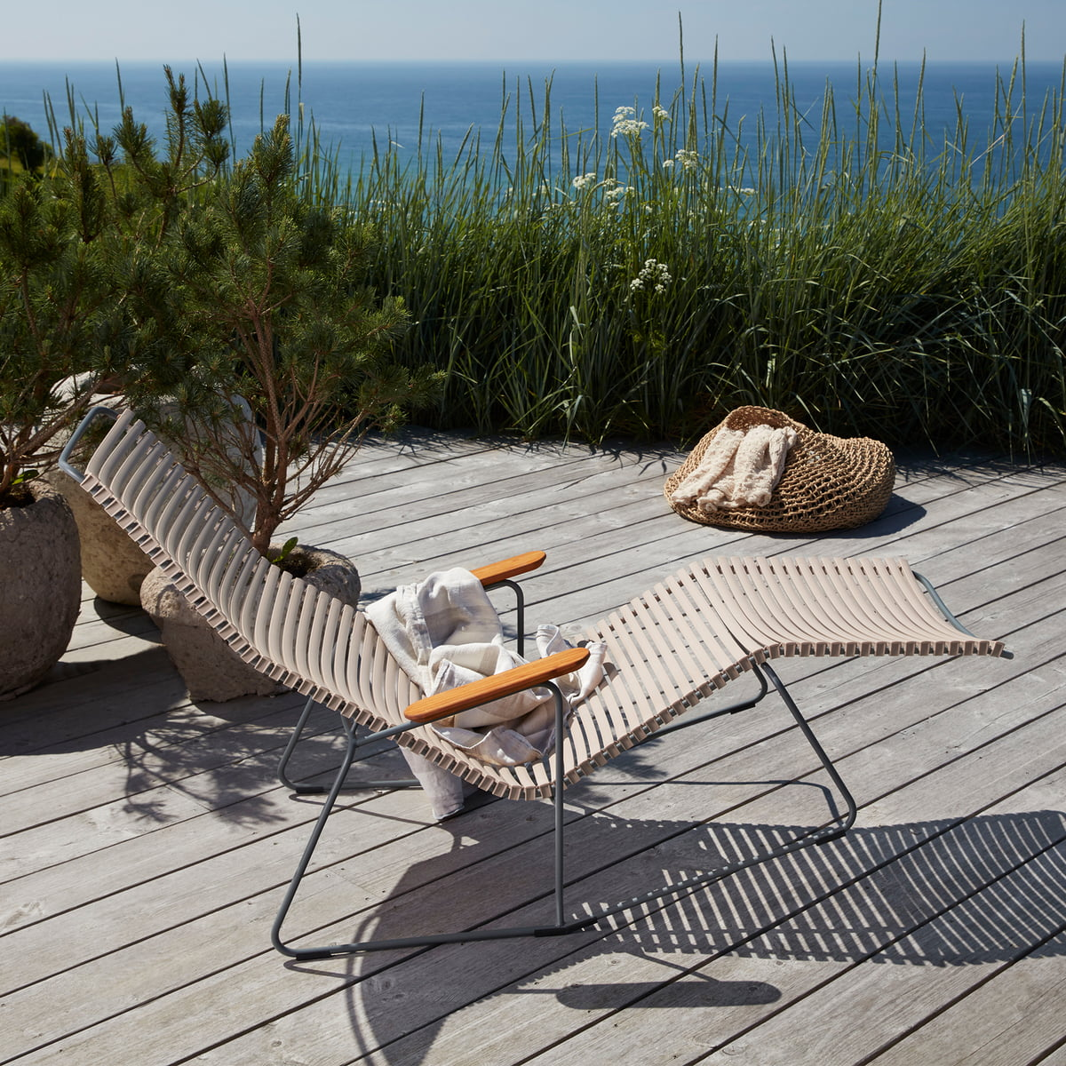 B-Ware Houe Click Sunrocker Liege Gartenmöbel Strandliege Gartenliege Dunkelgrau - 5714098003182