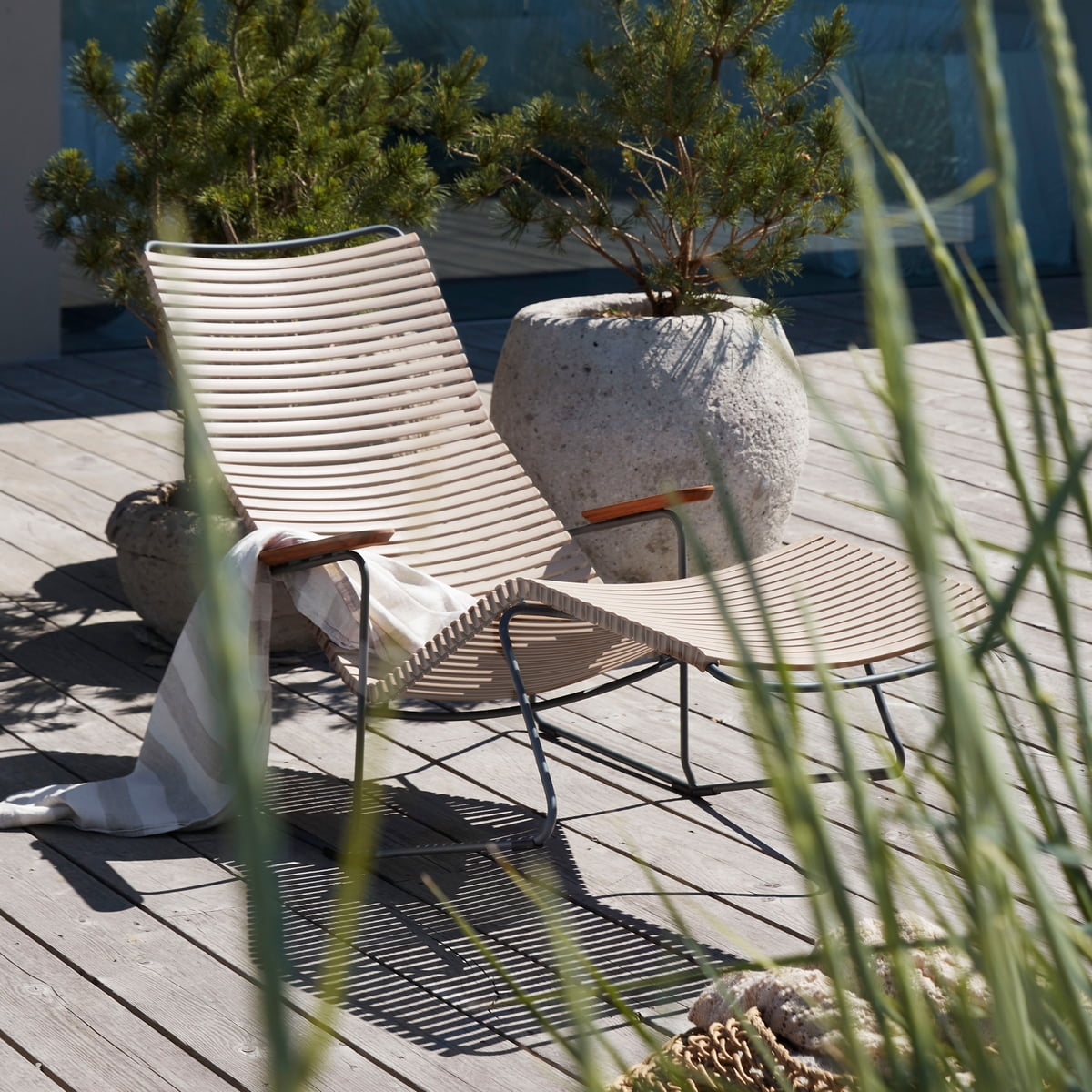 B-Ware Houe Click Sunrocker Liege Gartenmöbel Strandliege Gartenliege Dunkelgrau - 5714098003182