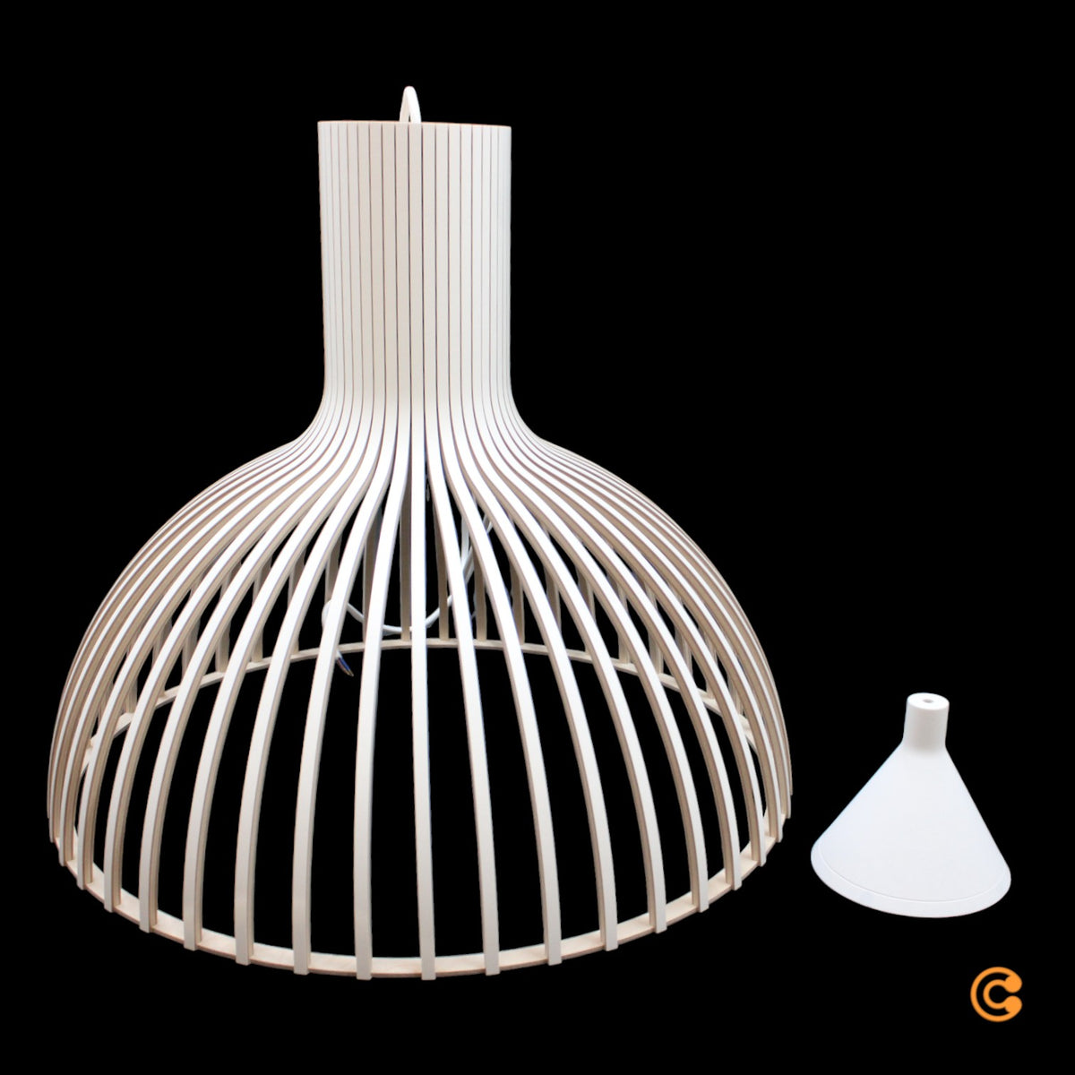 Secto Victo 4250 Pendelleuchte Deckenlampe Hängeleuchte Ø 56 x H 48 cm weiß - 6430053140394
