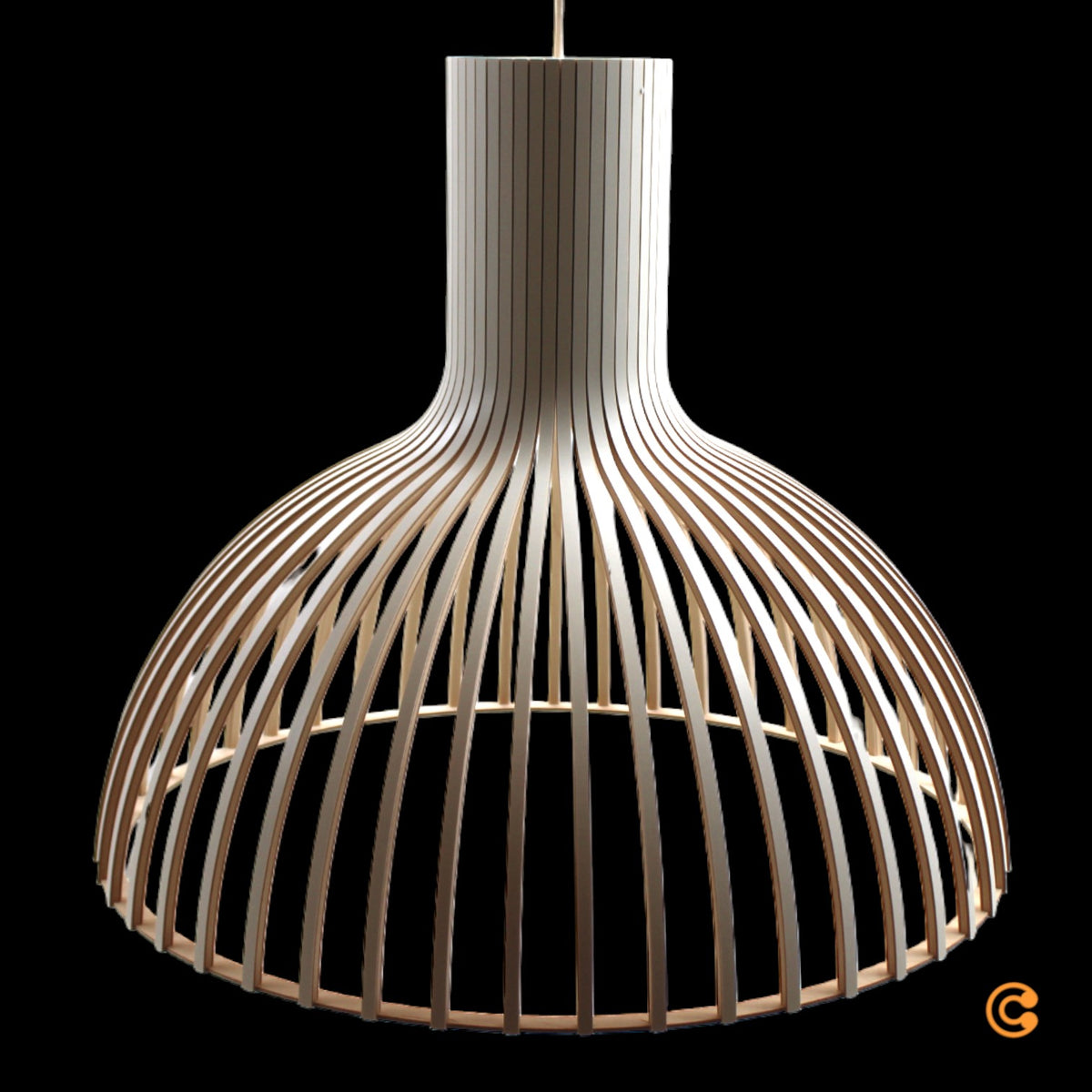 Secto Victo 4250 Pendelleuchte Deckenlampe Hängeleuchte Ø 56 x H 48 cm weiß - 6430053140394