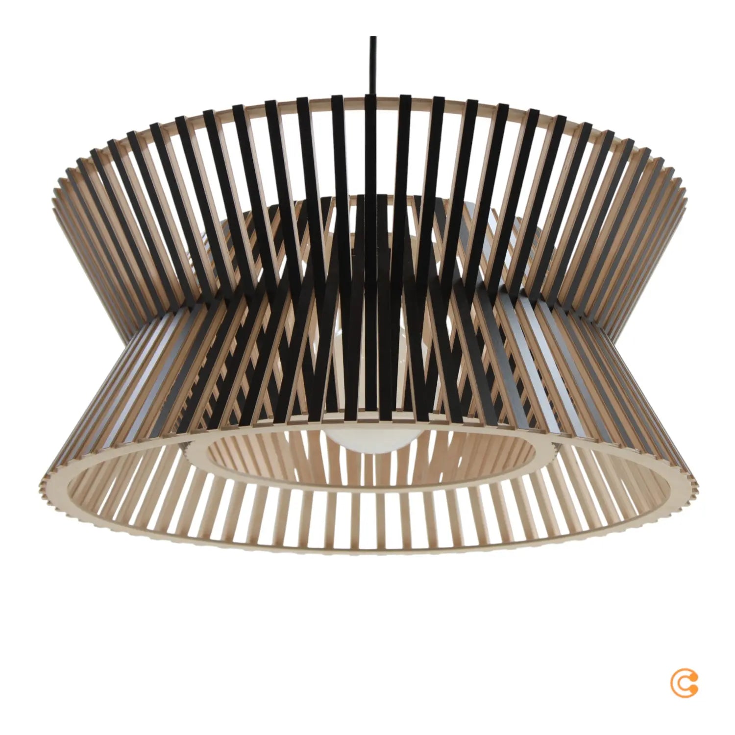 B-Ware Secto Kontro Hängeleuchte Pendelleuchte Leuchte Lampe ø45x H21cm Schwarz - 6430053140455