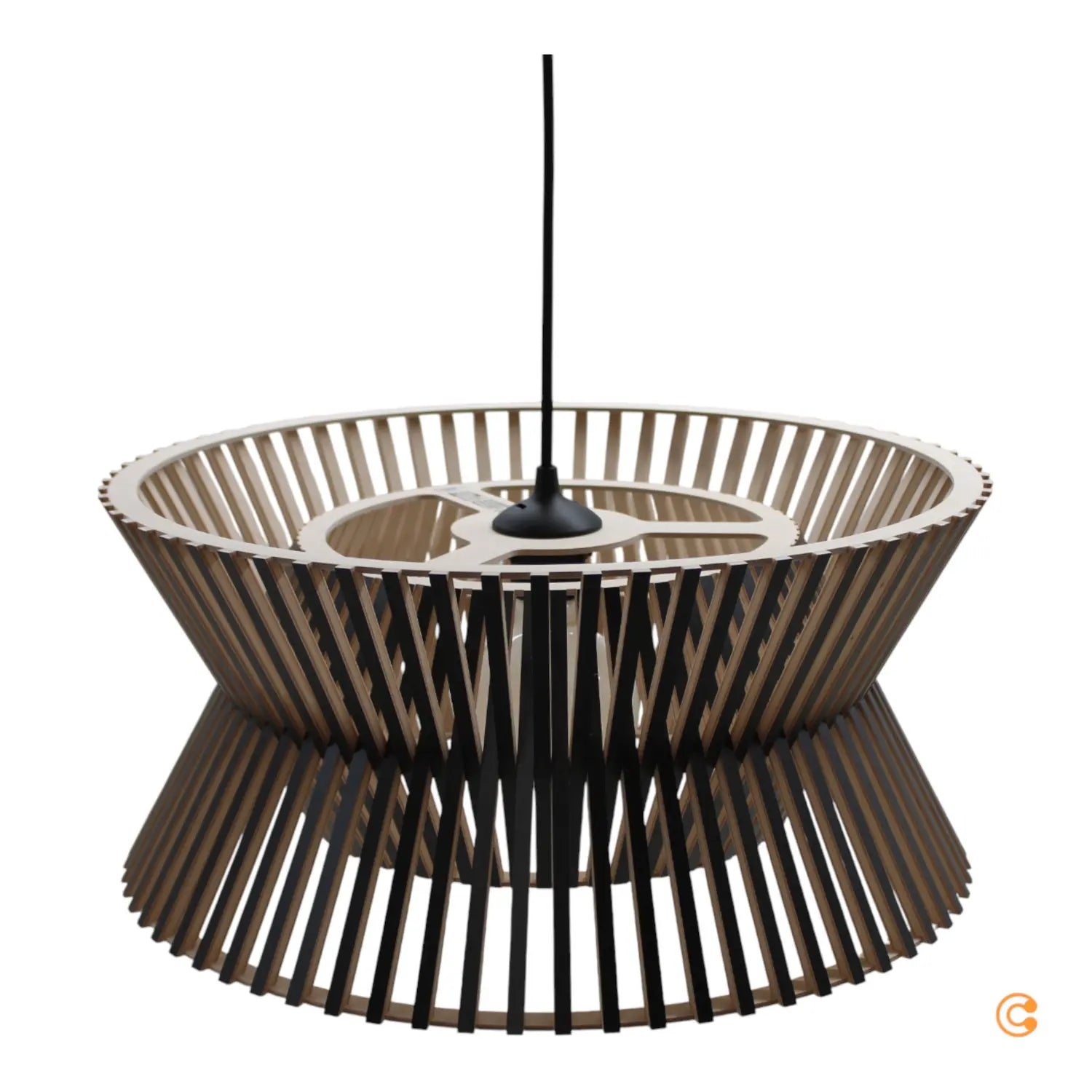 B-Ware Secto Kontro Hängeleuchte Pendelleuchte Leuchte Lampe ø45x H21cm Schwarz - 6430053140455