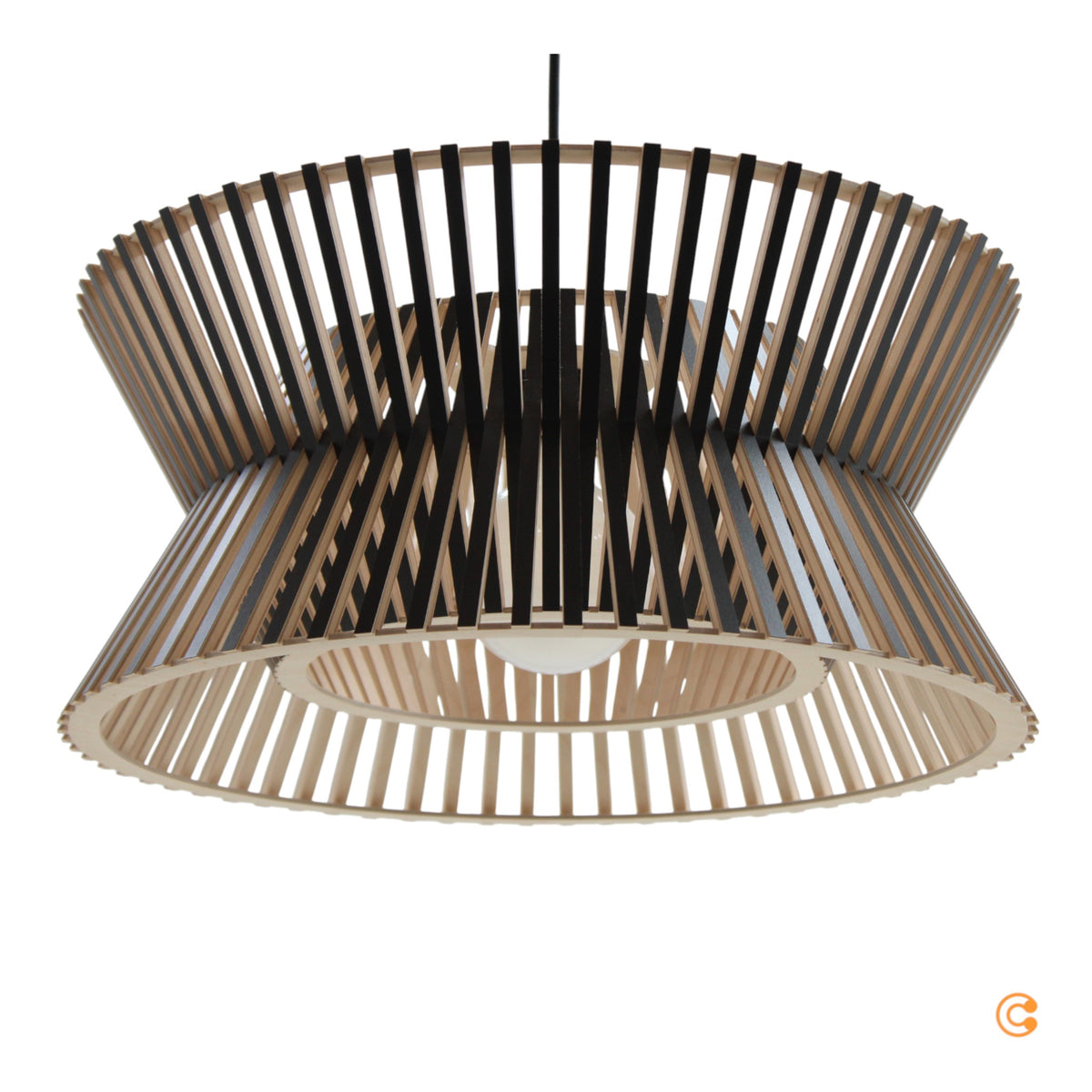 Secto Kontro Hängeleuchte Pendelleuchte Leuchte Lampe Ø45x H21cm schwarz - 6430053140455