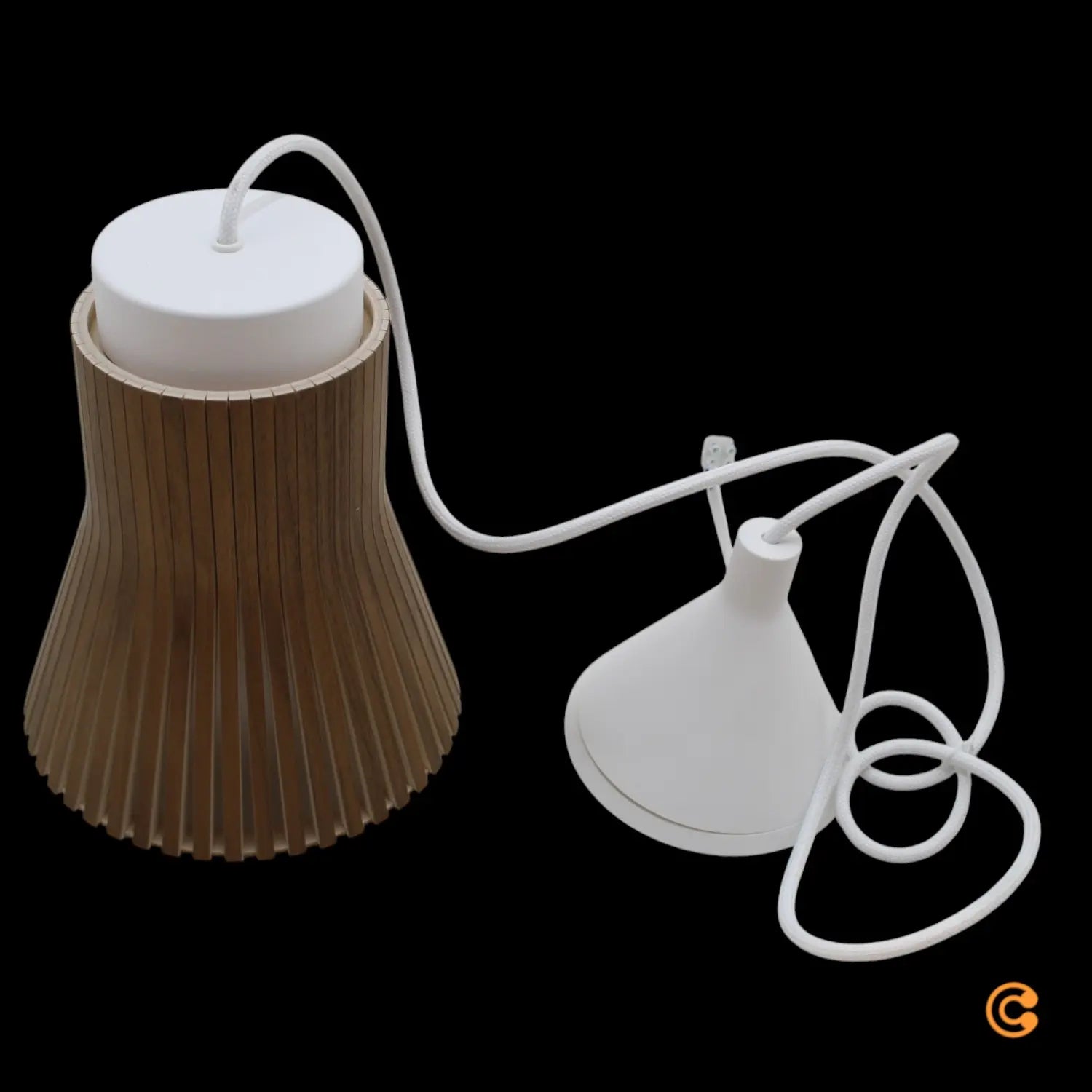 B-Ware Secto Petite 4600 Pendelleuchte Hängeleuchte Hängelampe ø 20 X H 23 Cm Walnuss - 6430053140707