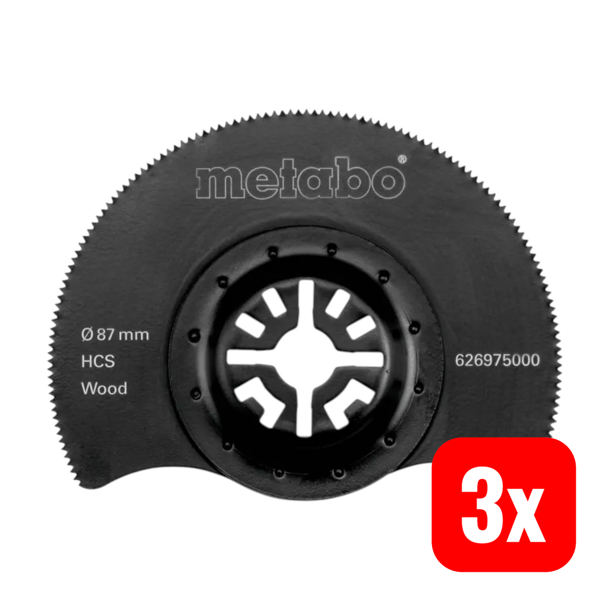Metabo Sägeblatt Kreissägeblatt Segment HCS Weichholz Kunststoff 87 mm 3 STÜCK - 4061792224629