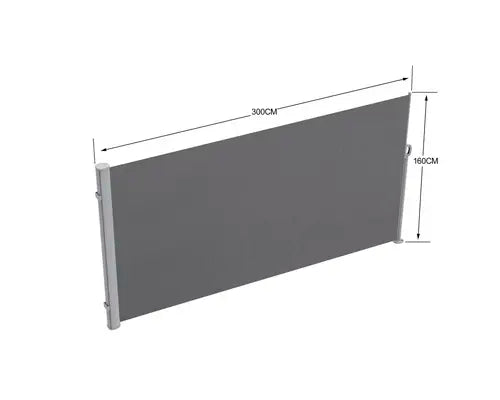 B-Ware Hornbach Seitenrollo Rollo Sonnenschutz 1,6x3m Grau M Abnehm Fuß - 4306516022403