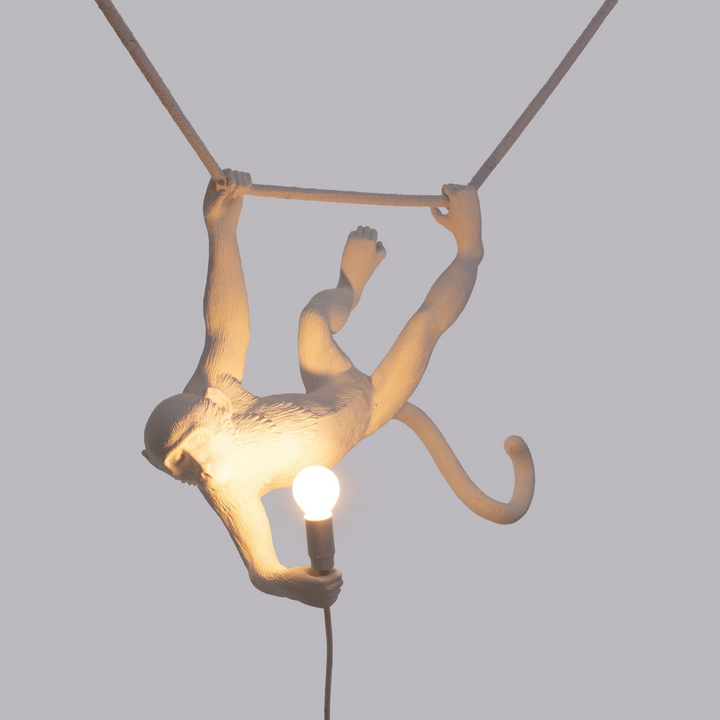 Seletti Monkey Lamp Dekohängelampe Hängeleuchte Weiß Kunstharz E14 Siehe Text B-Ware - 8008215148755